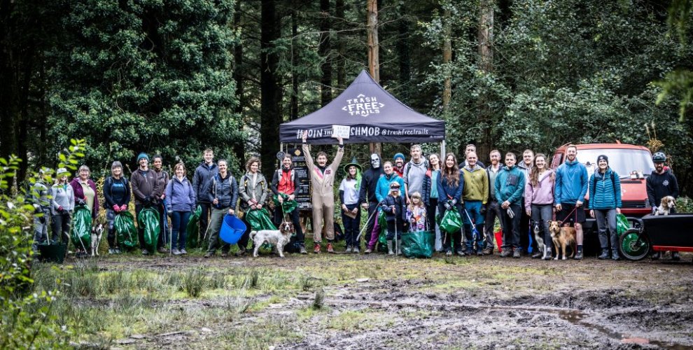 Trash Free Trails team hard at work in the UK