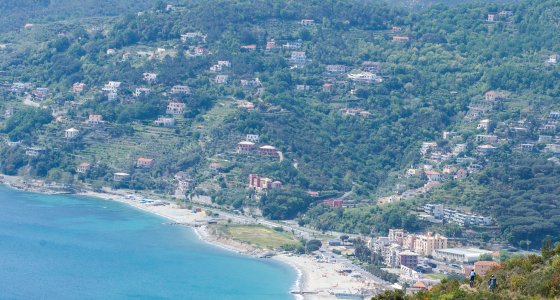 Beautiful Finale Ligure beach bikes