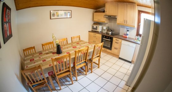 kitchen accom morzine mtb trip