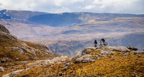 descending into the torridon sunset