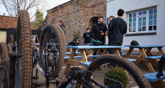 Specialized E-bike post ride beers