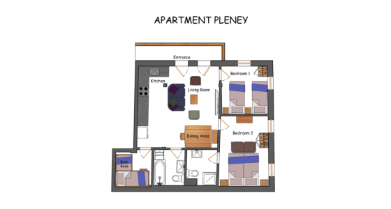 Apartment Pleney Floorplan